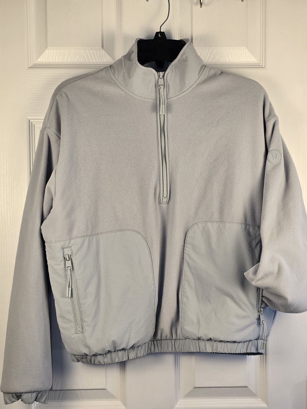 Vuori Light Gray Half-Zip Pullover Hoodie Women’s Small